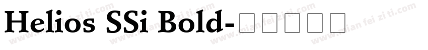 Helios SSi Bold字体转换